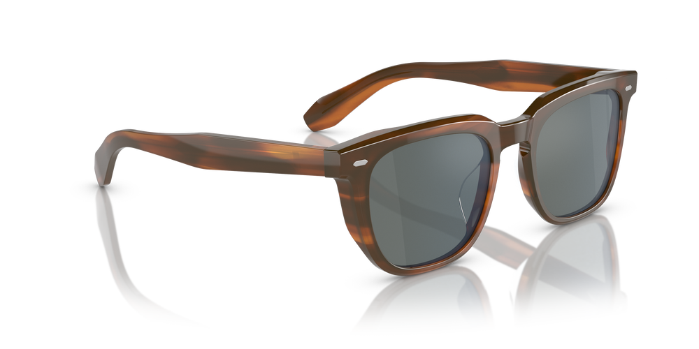Sie Oliver Peoples N.06 Sun mit Sycamore Gestell und Blau Gläsern - Bild 3