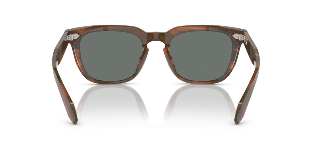 Oliver Peoples N.06 Sun with Sycamore frame and Regal Blue lenses