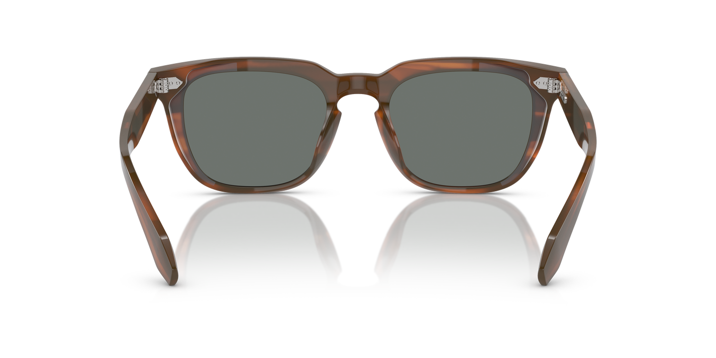 Oliver Peoples N.06 Sun with Sycamore frame and Regal Blue lenses