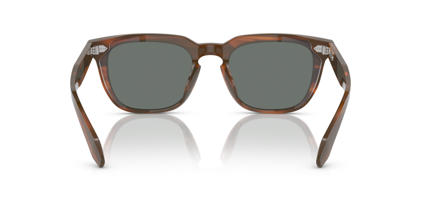 Oliver Peoples N.06 Sun con montura Sicomoro y lentes Azul - Imagen Plaquetas nasales