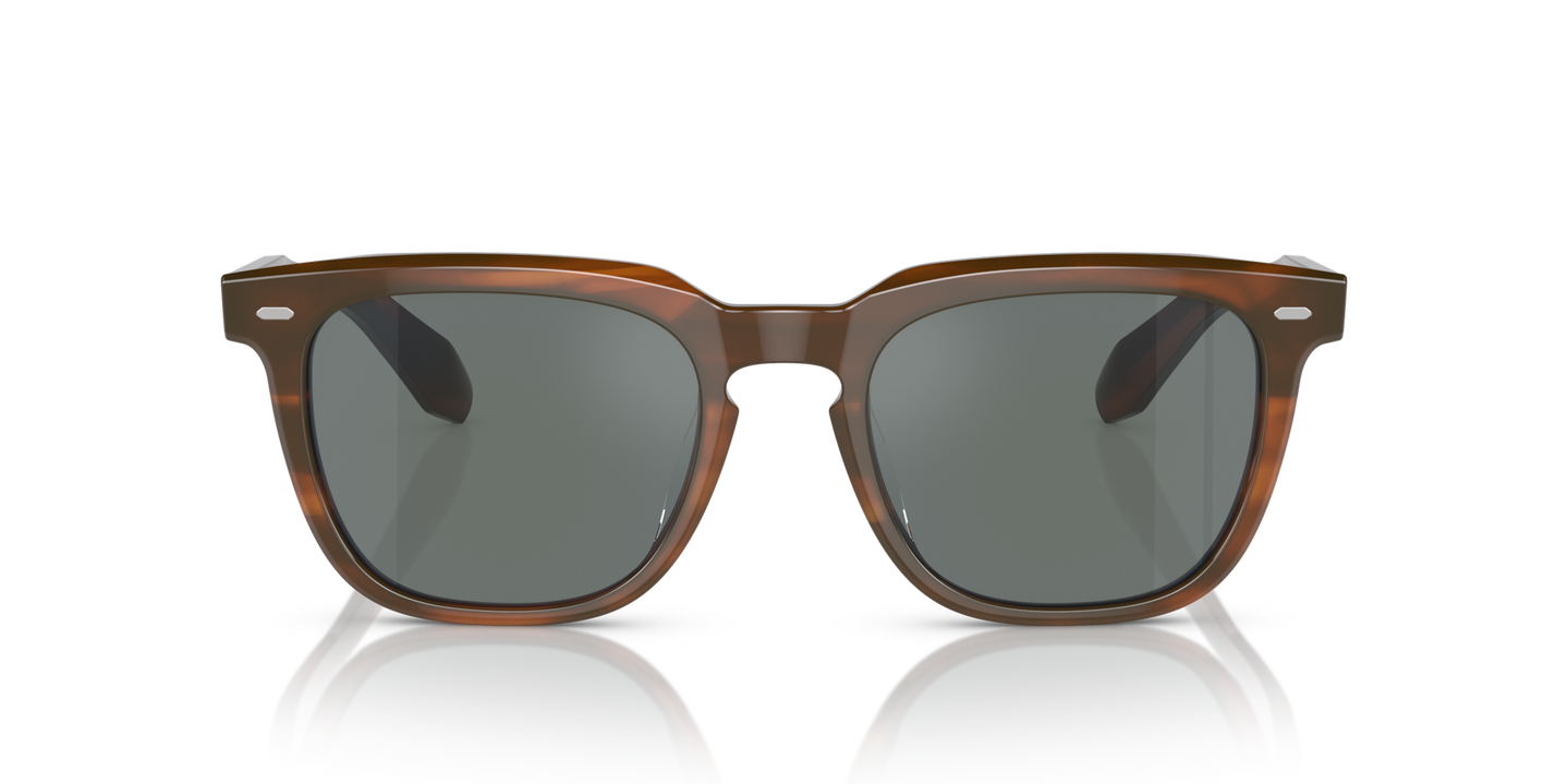 Oliver Peoples N.06 Sun with Sycamore frame and Blue lenses - Image Material