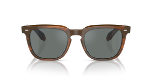 Oliver Peoples N.06 Sun con montatura Sicomoro e lenti  Blu - L'immagine 2