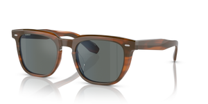 Oliver Peoples N.06 Sun with Sycamore frame and Regal Blue lenses