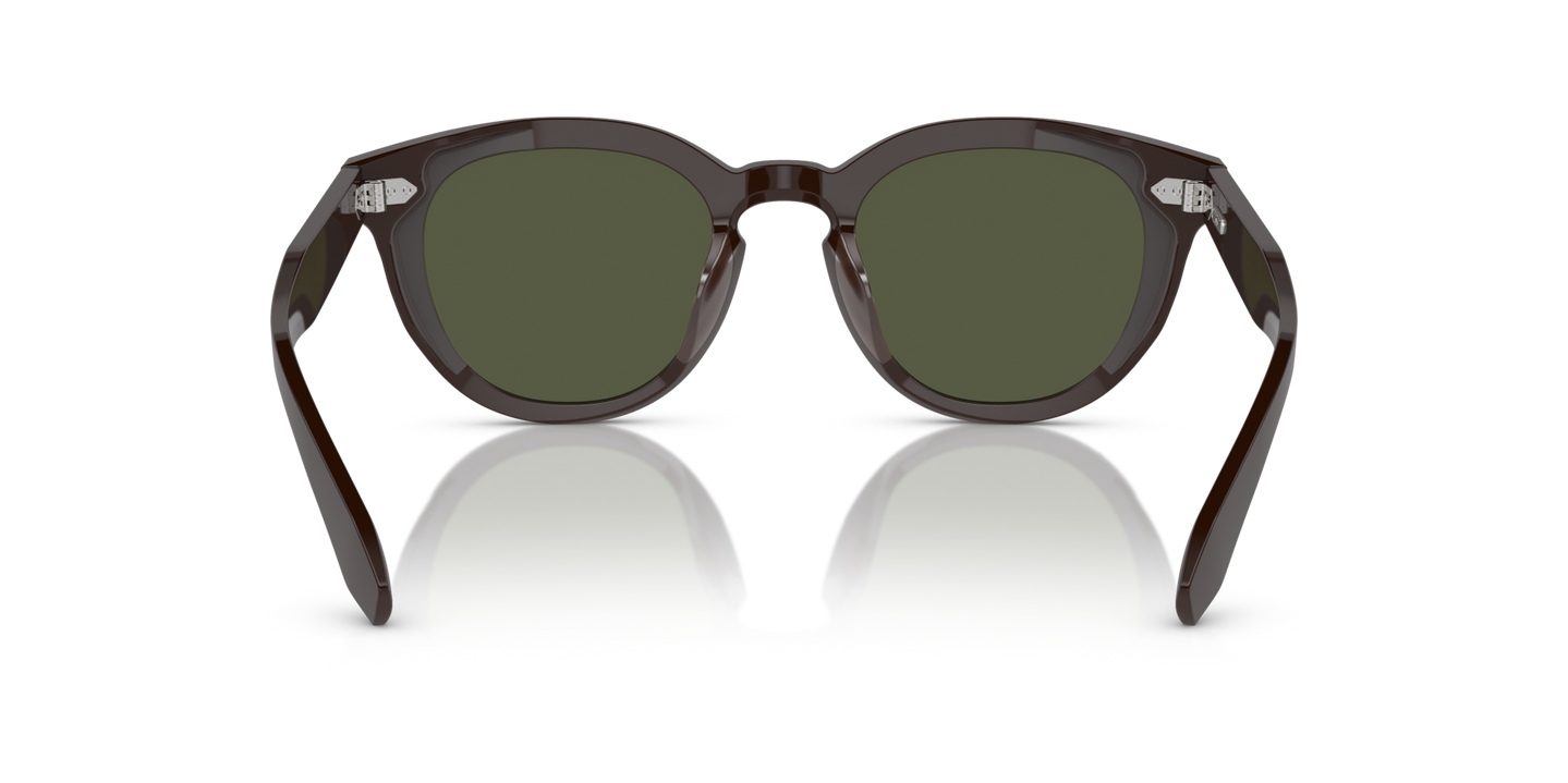 Oliver Peoples N.05 Sun with Kuri Brown frame and Green lenses - Image Nosepads
