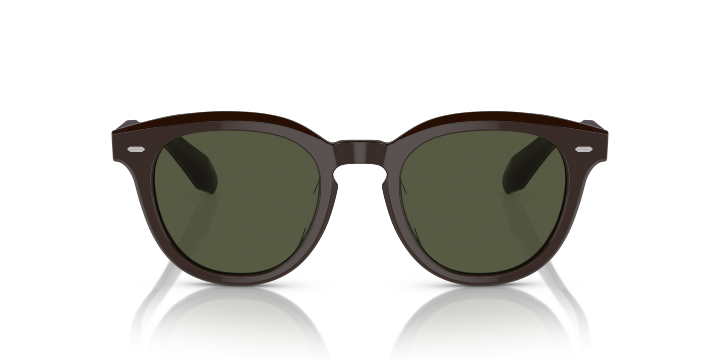 Oliver Peoples N.05 Sun with Kuri Brown frame and Green lenses - Image Material