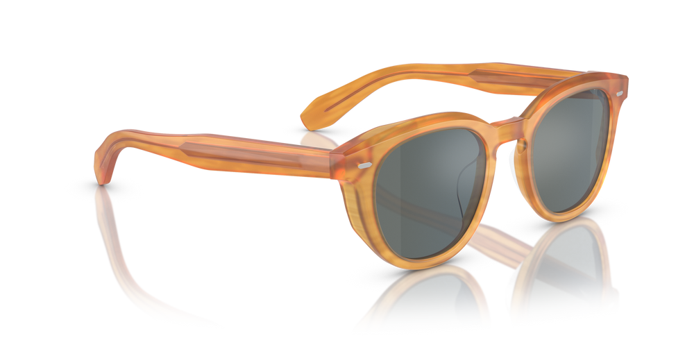 Oliver Peoples N.05 Sun with Semi-Matte Goldwood frame and Blue lenses - image 3