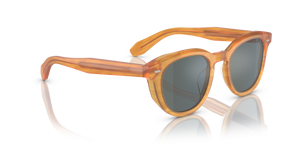 Oliver Peoples N.05 Sun con montatura Semi-Matte Goldwood e lenti  Blu - L'immagine 3
