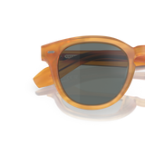Oliver Peoples N.05 Sun with Semi-Matte Goldwood frame and Blue lenses - Variant