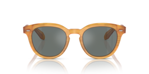 Oliver Peoples N.05 Sun with Semi-Matte Goldwood frame and Blue lenses - image 2