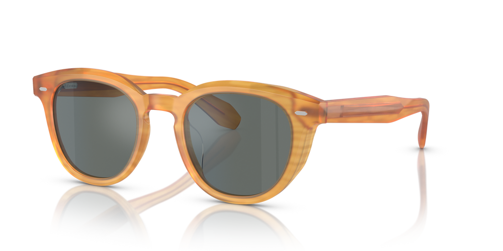 Oliver Peoples N.05 Sun with Semi-Matte Goldwood frame and Blue lenses - image 4