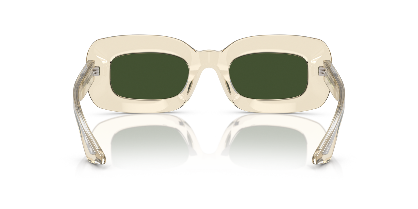 Oliver Peoples 1966C with Buff frame and Green lenses - Image Nosepads
