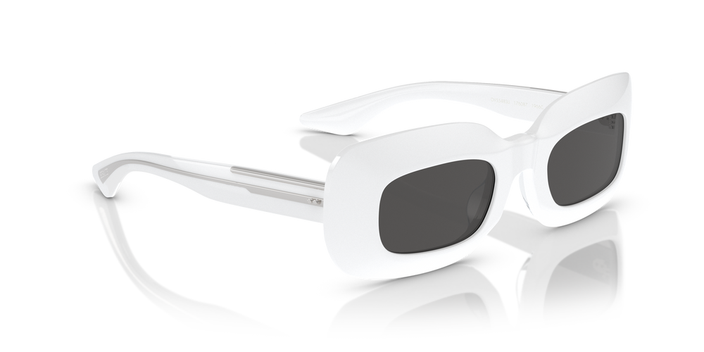 Oliver Peoples 1966C avec une monture Blanc et des verres Gris - L'image 3