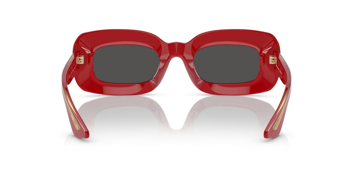 Oliver Peoples 1966C with Red frame and Grey lenses - Image Nosepads