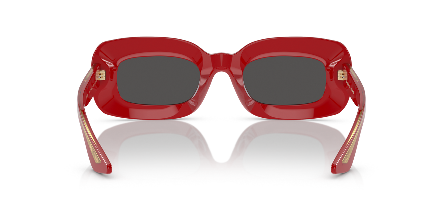 Oliver Peoples 1966C with Red frame and Grey lenses - Image Nosepads