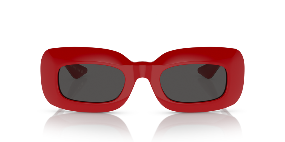 Oliver Peoples 1966C avec une monture Rouge et des verres Gris - L'image 2