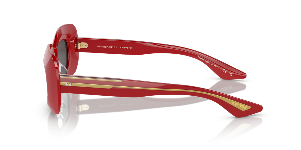 Oliver Peoples 1966C avec une monture Rouge et des verres Gris - L'image 4