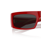 Oliver Peoples 1979C avec une monture Rouge et des verres Gris - Variant