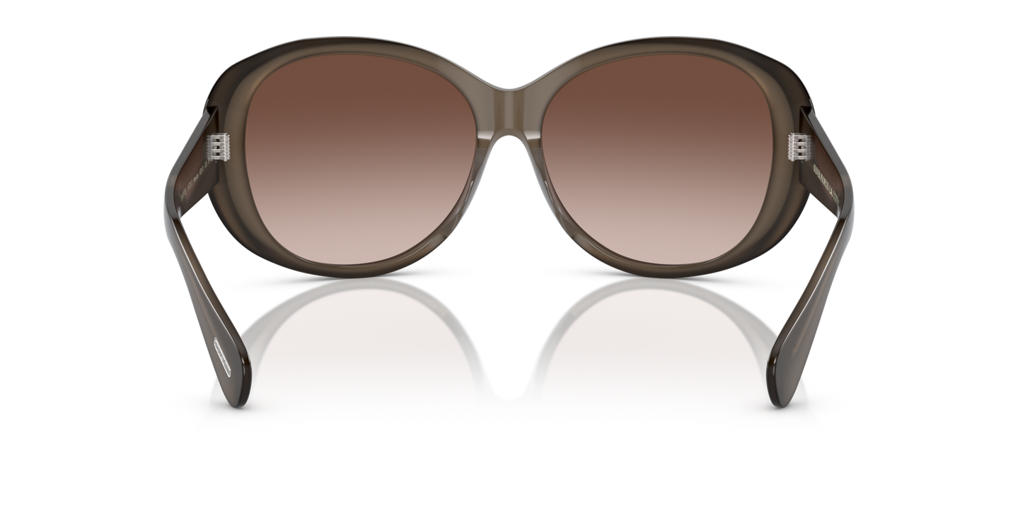 Oliver Peoples Maridan with Taupe frame and Brown lenses - Image Nosepads