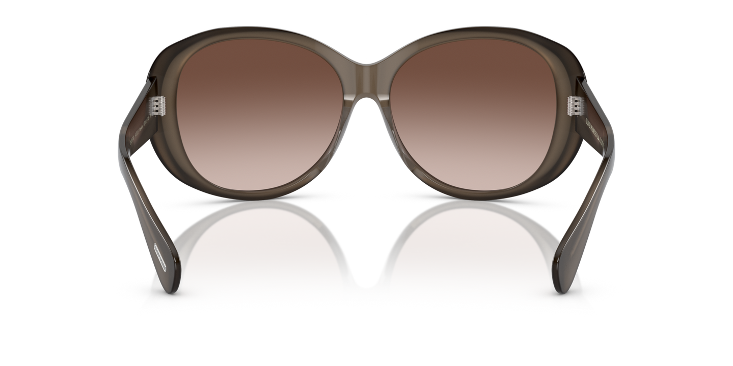 Oliver Peoples Maridan with Taupe frame and Brown lenses - Image Nosepads