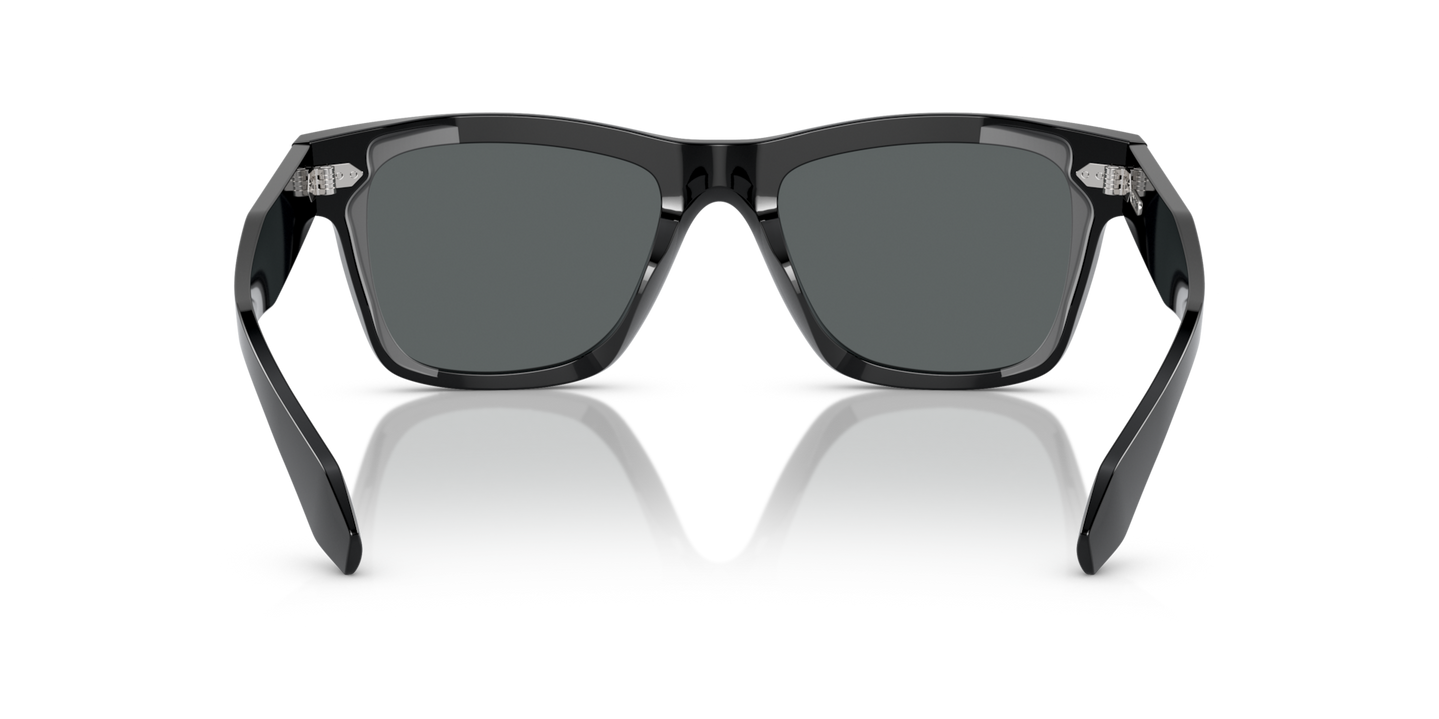 Oliver Peoples N.04 Sun with Black frame and Grey lenses - Image Nosepads
