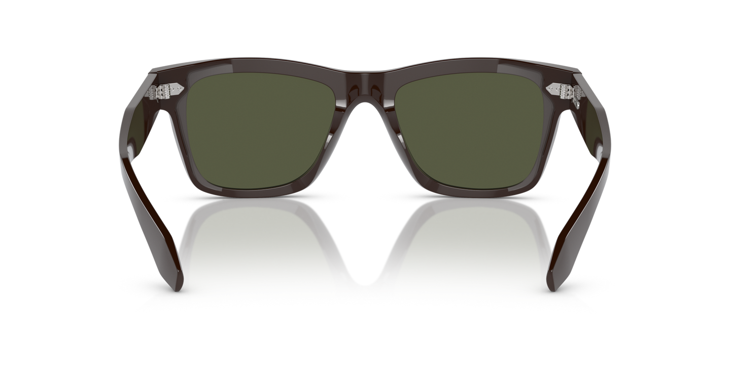 Oliver Peoples N.04 Sun with Kuri Brown frame and Green lenses - Image Nosepads