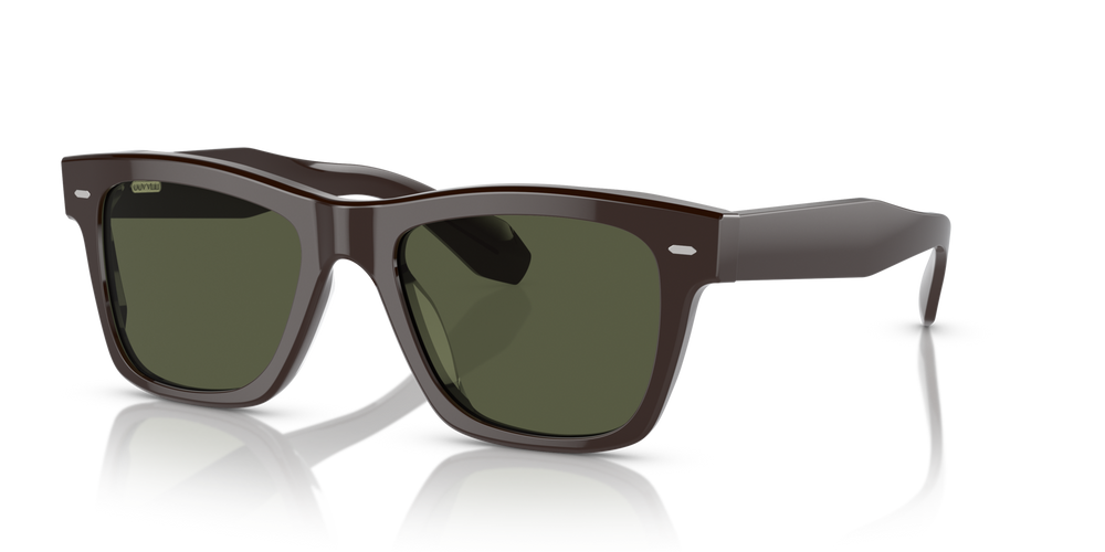 Sie Oliver Peoples N.04 Sun mit Kuri Brown Gestell und Grün Gläsern - bild 3