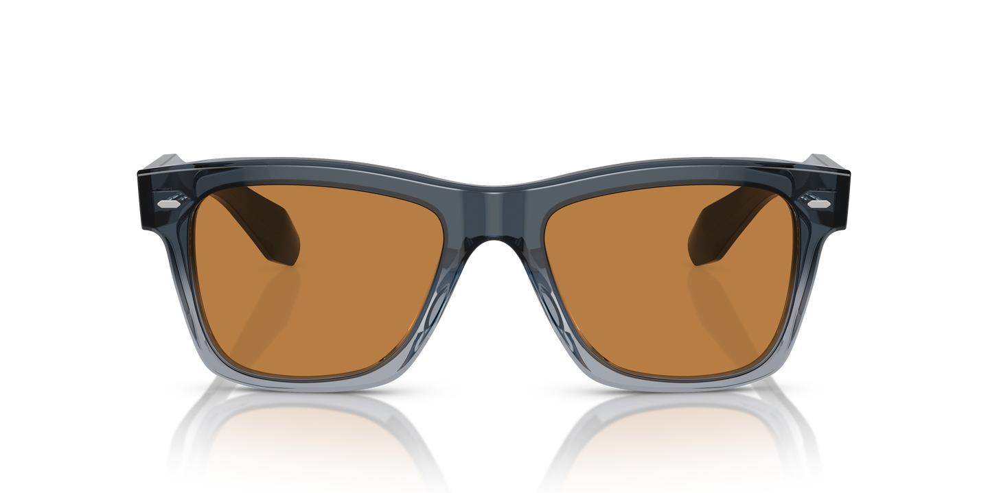 Oliver Peoples N.04 Sun with Twilight Gradient frame and Cognac