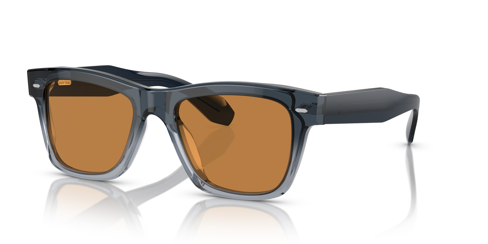 Oliver Peoples N.04 Sun with Twilight Gradient frame and Cognac