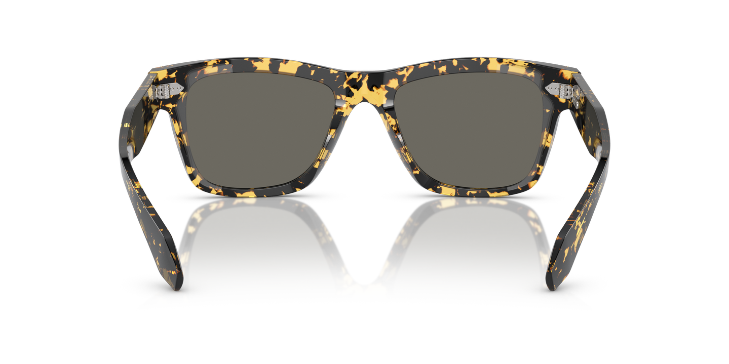 Sie Oliver Peoples N.04 Sun mit Tokyo Tortoise Gestell und Grau Gläsern - Bild Stegplättchen