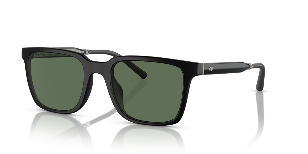 Oliver Peoples Mr. Federer with Semi-Matte Black frame and Green lenses - Image 1