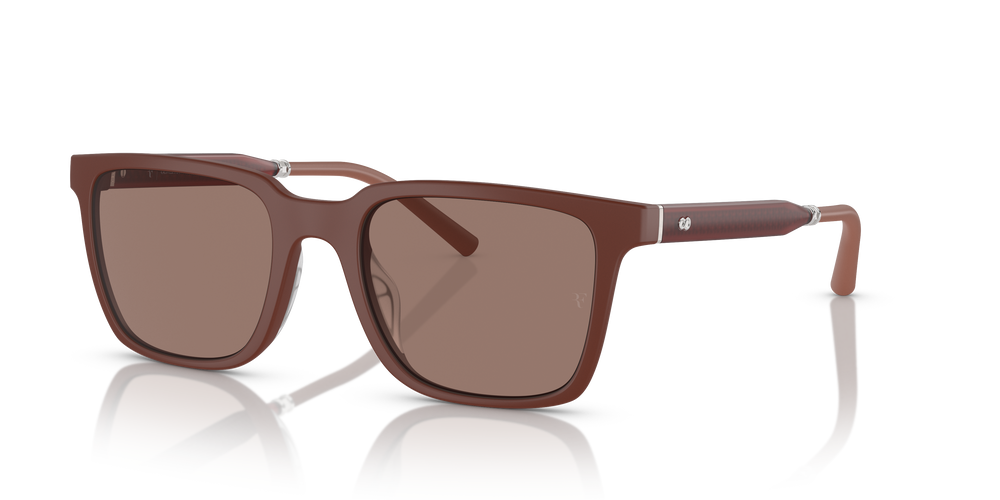 Sie Oliver Peoples Mr. Federer mit Semi-Matte Brick Gestell und Braun Gläsern - Das Bild 3