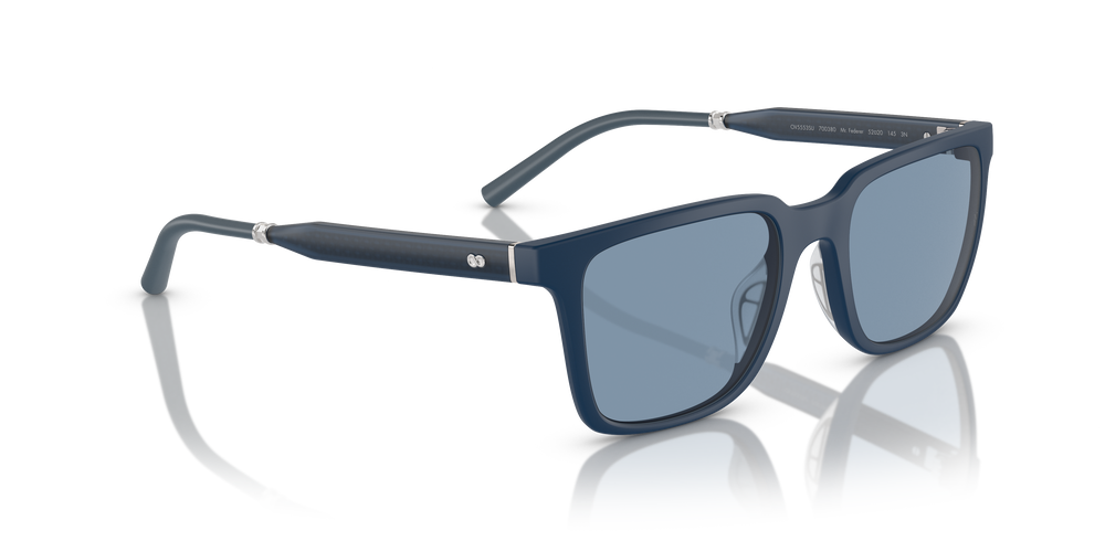 Sie Oliver Peoples Mr. Federer mit Semi-Matte Blue Ash Gestell und Blau Gläsern - Bild 3