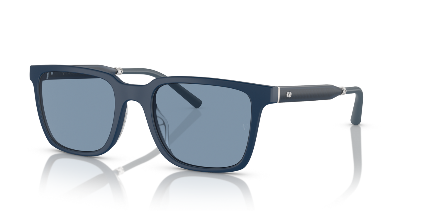 Oliver Peoples Mr. Federer with Semi-Matte Blue Ash frame and Blue lenses - Image Metal Plaque