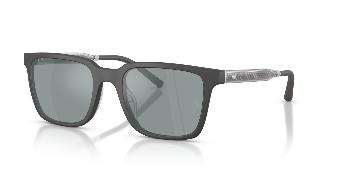 Oliver Peoples Mr. Federer with Semi-matte Anthracite frame and Brown lenses - Image Metal Plaque