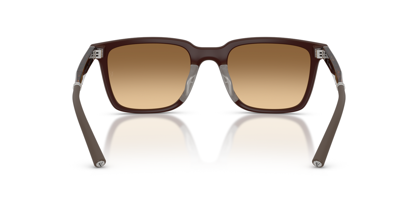 Oliver Peoples Mr. Federer with Semi-Matte Dark Brown frame and Brown lenses - Image Nosepads