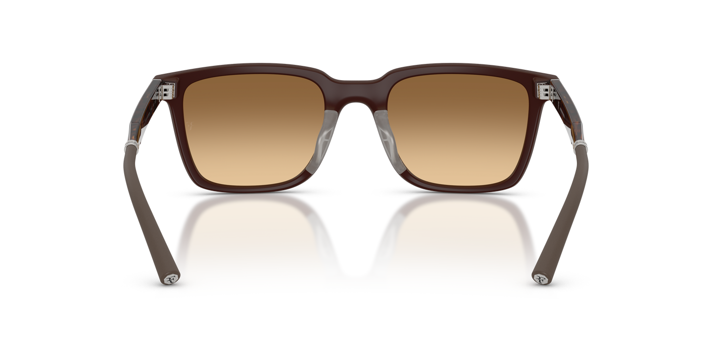 Oliver Peoples Mr. Federer with Semi-Matte Dark Brown frame and Brown lenses - Image Nosepads