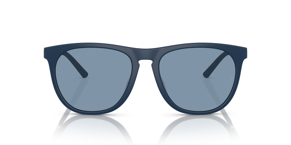 Oliver Peoples R-1 avec une monture Frêne bleu semi-mat et des verres Bleu - L'image 2