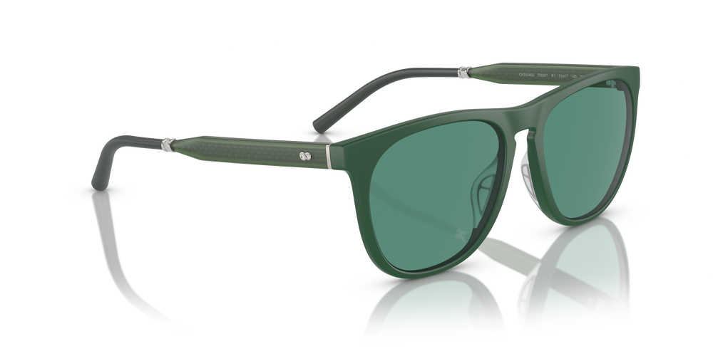 Oliver Peoples R-1 con montura Verde pradera semimate y lentes Verde - El 3