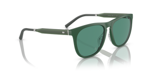 Oliver Peoples R-1 con montura Verde pradera semimate y lentes Verde - El 3