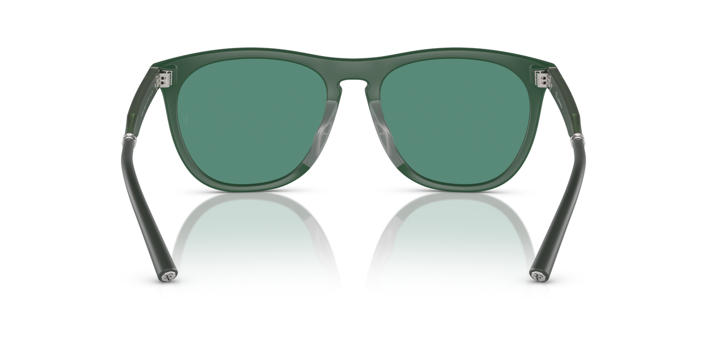 Oliver Peoples R-1 with Semi-Matte Ryegrass frame and Green lenses - Image Nosepads