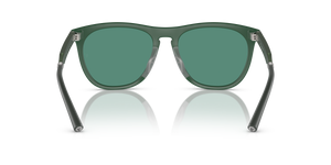 Oliver Peoples R-1 con montura Verde pradera semimate y lentes Verde - El 5