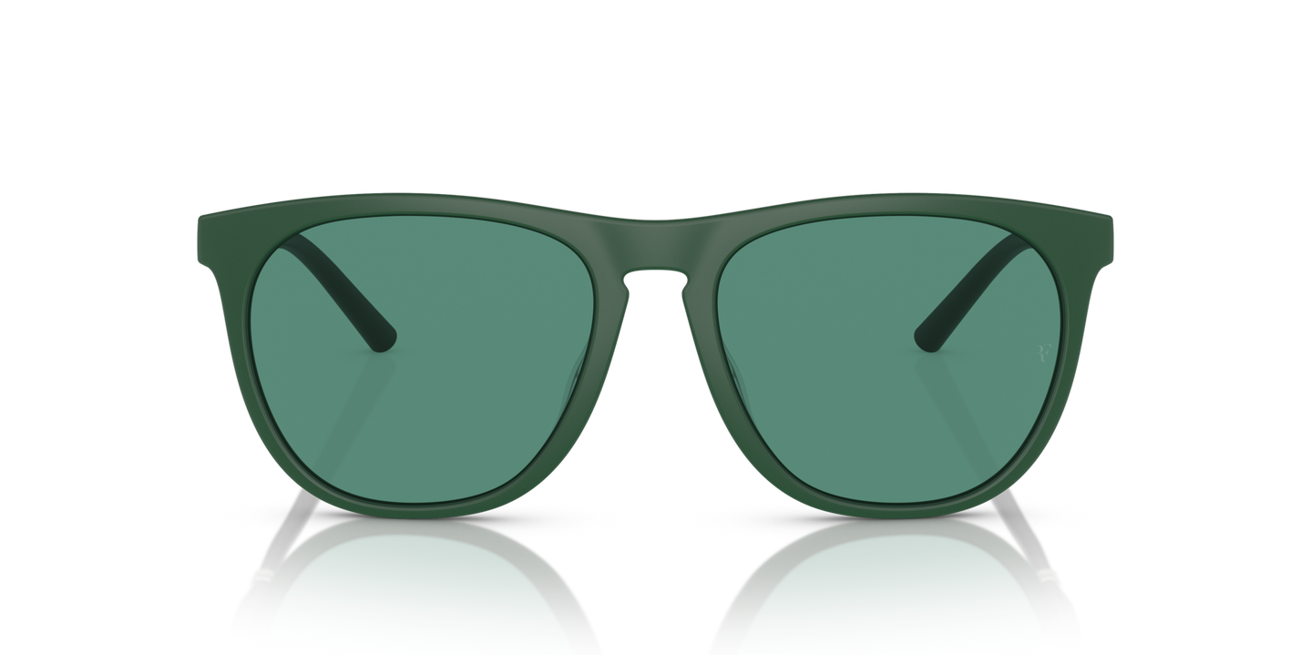 Oliver Peoples R-1 with Semi-Matte Ryegrass frame and Green lenses - Image Premium Material