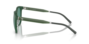 Oliver Peoples R-1 con montura Verde pradera semimate y lentes Verde - El 4