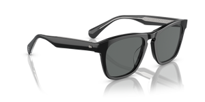 Oliver Peoples R-3 con montatura Nero e lenti  Grigio - L'immagine 3