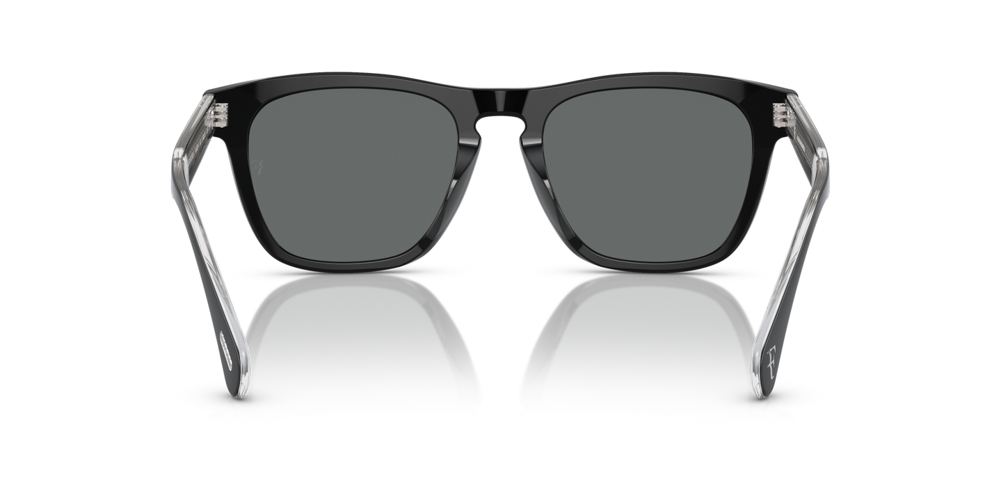 Oliver Peoples R-3 con montatura Nero e lenti  Grigio - Immagine Naselli