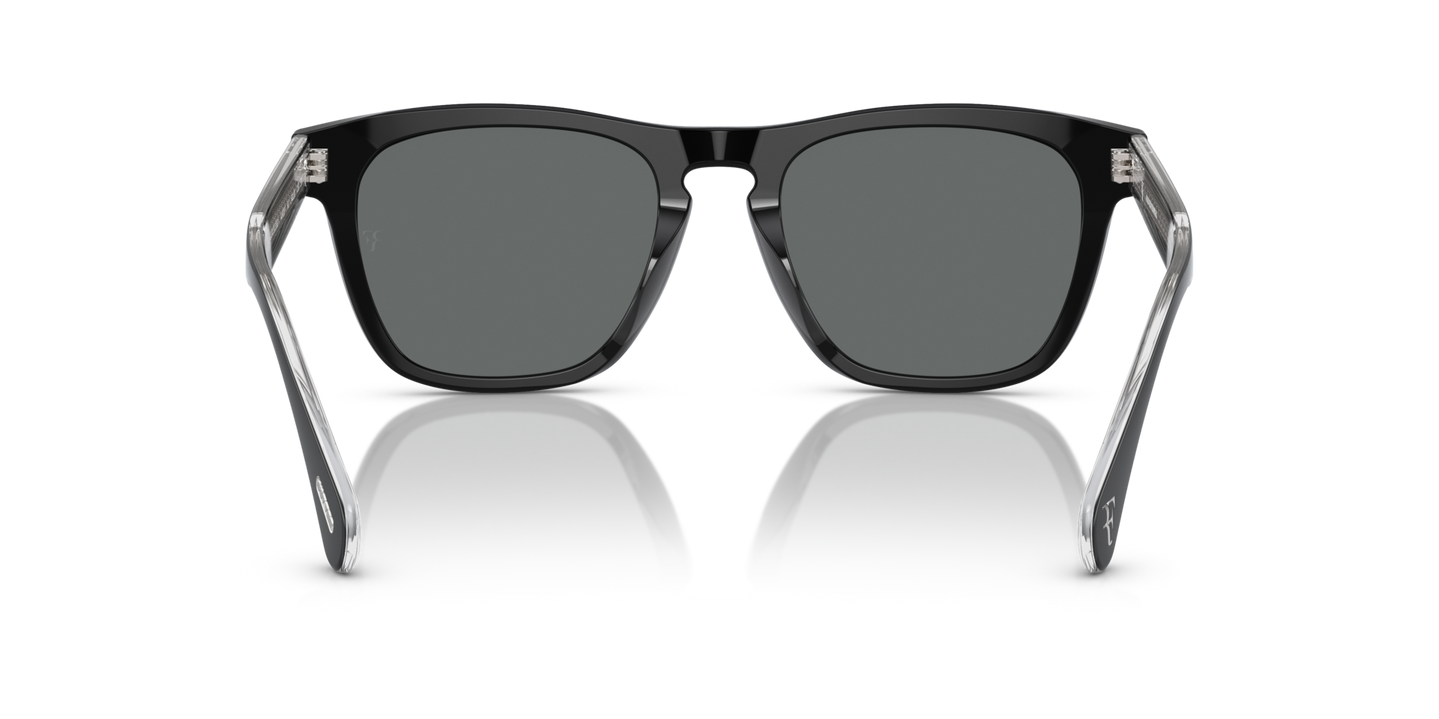 Oliver Peoples R-3 con montatura Nero e lenti  Grigio - Immagine Naselli