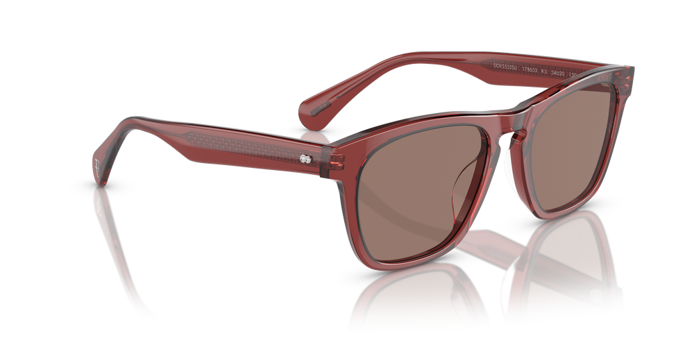 Oliver Peoples R-3 con montatura Mattone e lenti  Marrone - L'immagine 3
