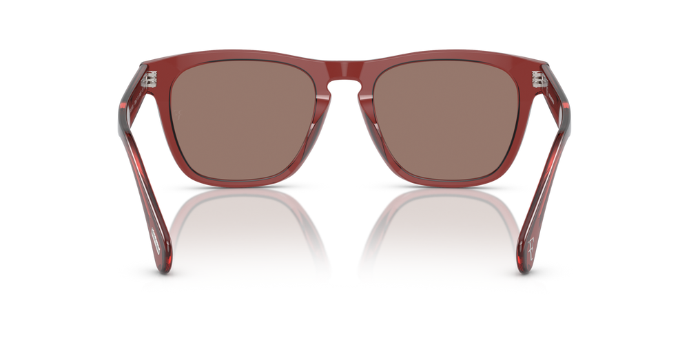 Oliver Peoples R-3 avec une monture Brique et des verres Brun - image 5