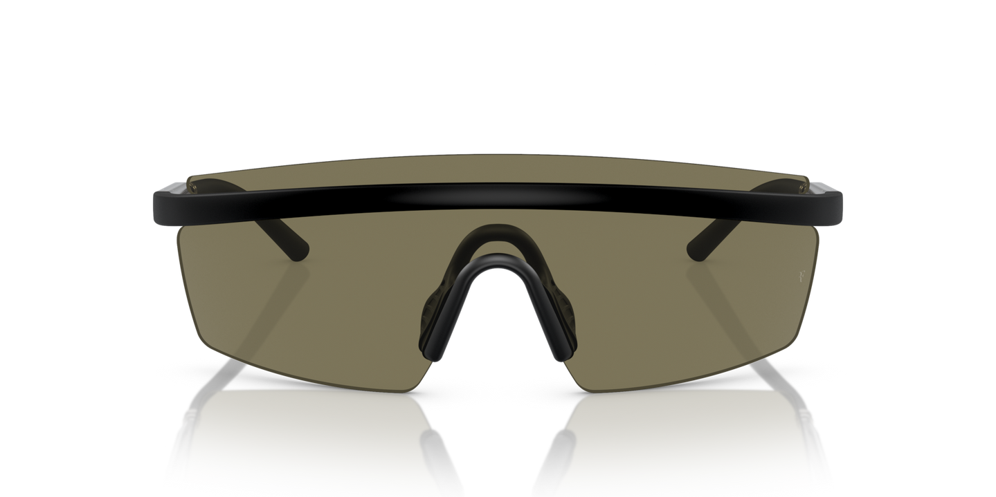 Oliver Peoples R-4 with Semi-Matte Black frame and Green lenses - Image Premium Material