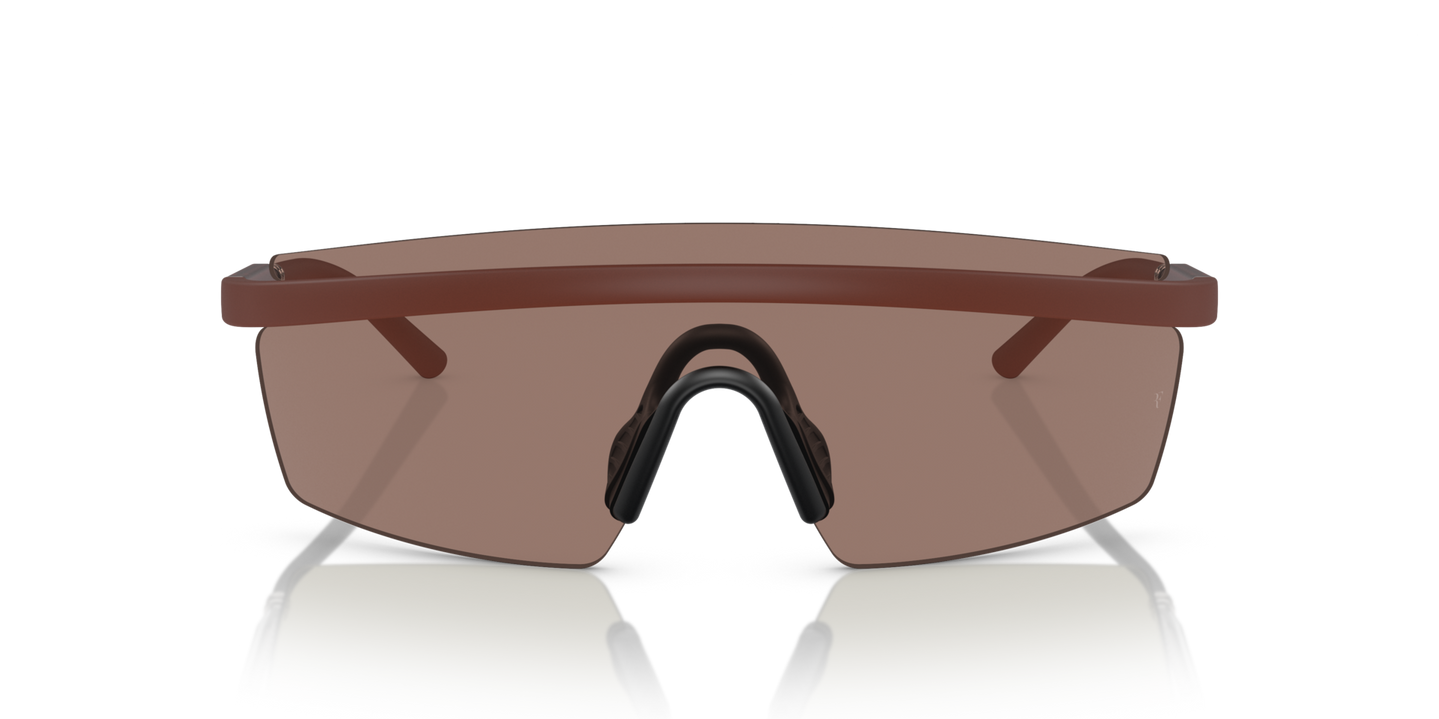Oliver Peoples R-4 with Semi-Matte Brick frame and Brown lenses - Image Premium Material